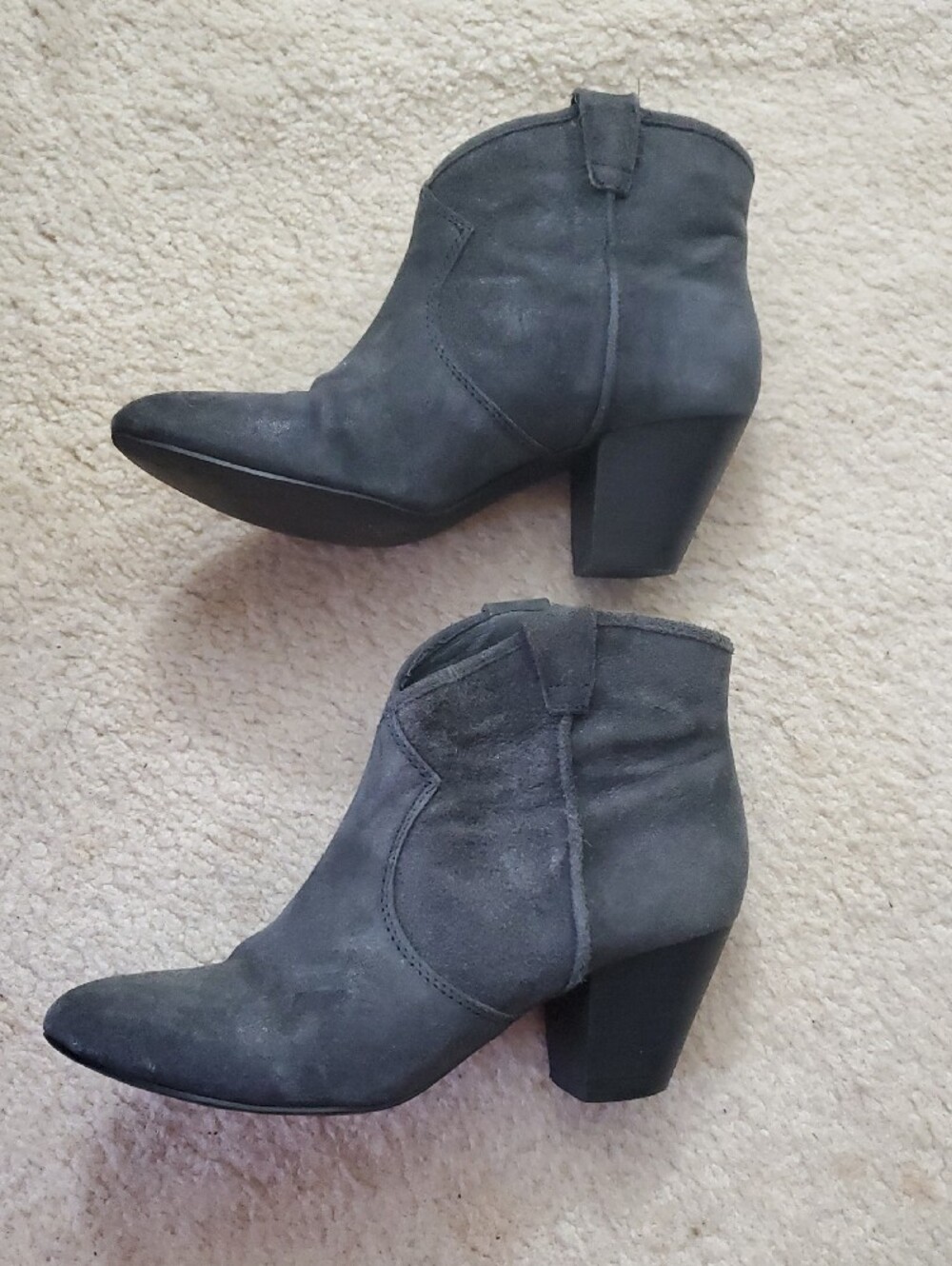 Women's Black Suede Ankle Booties - Sleek Pointed Toe